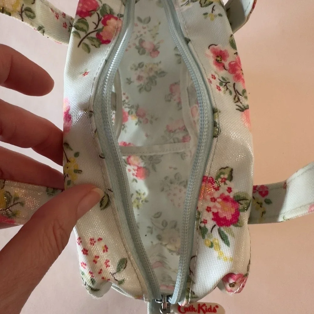 Cath Kidston Cath Kids Small Hand Bag w/‎ Coin Purse PVC Coated Cotton-Floral